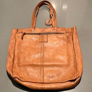 Harbor 2nd Elbe Brown Leather Tote Bag
